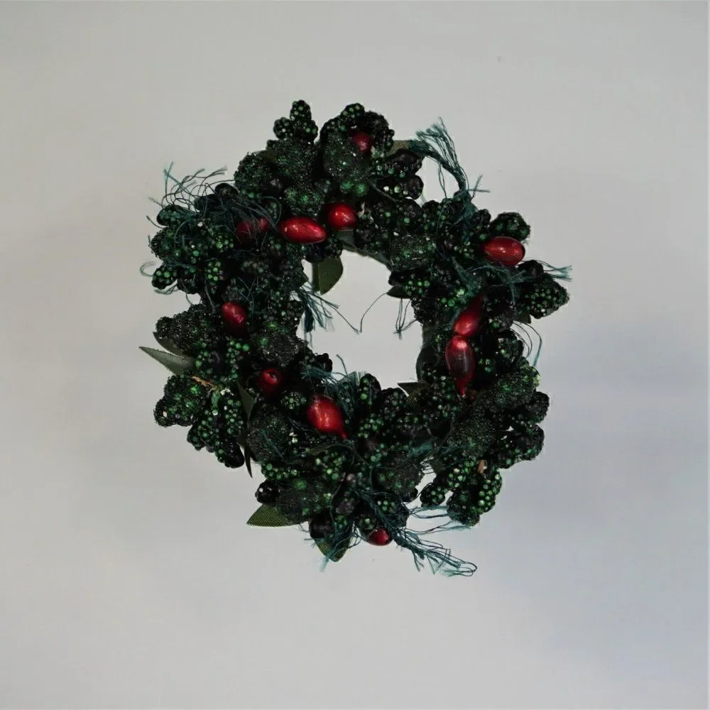 Christmas Candle Rings Green Red Round And Heart Shape Set Of 2 Holiday Decor